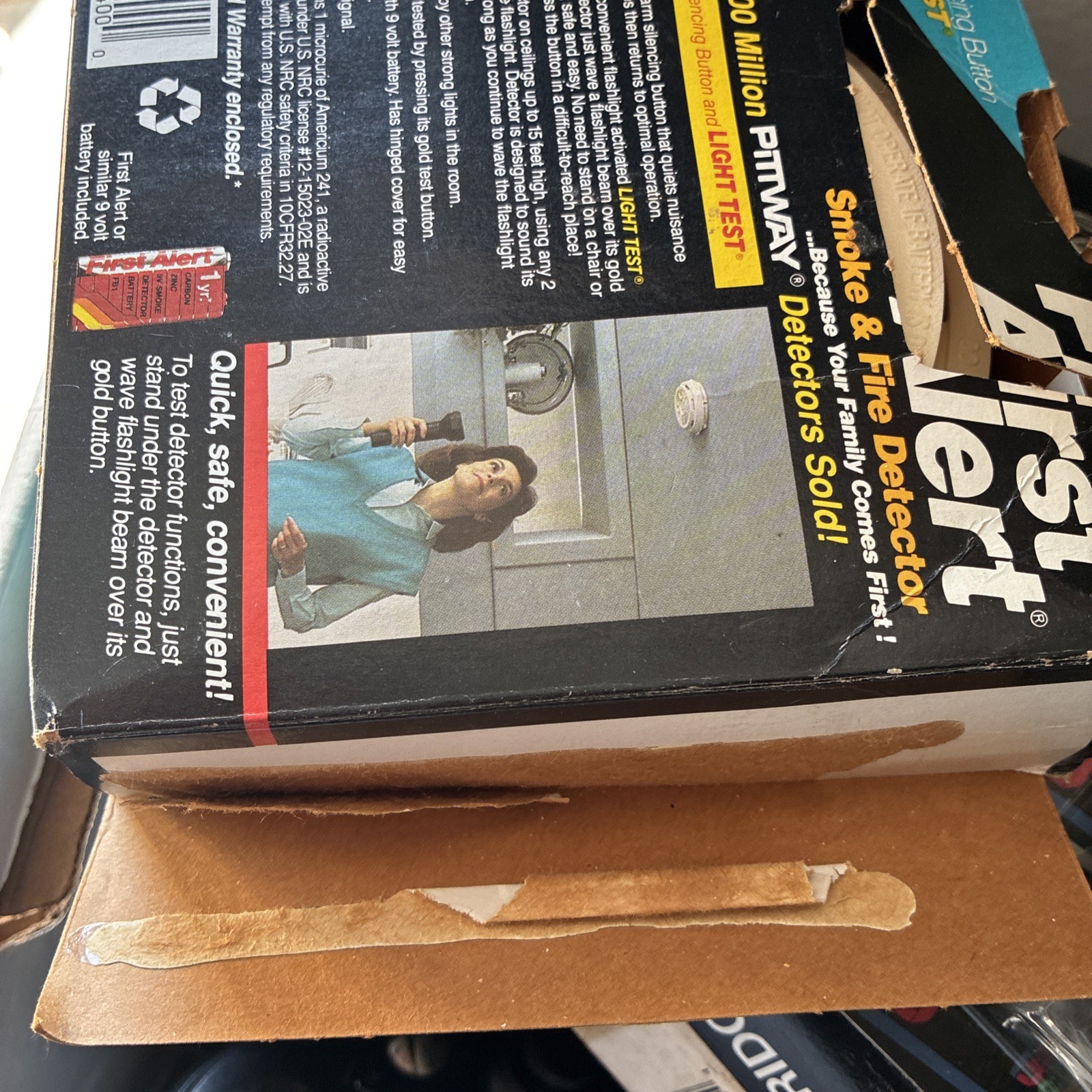 1990 First Alert Smoke & Fire Detector Kitchen W/light Test model SA88