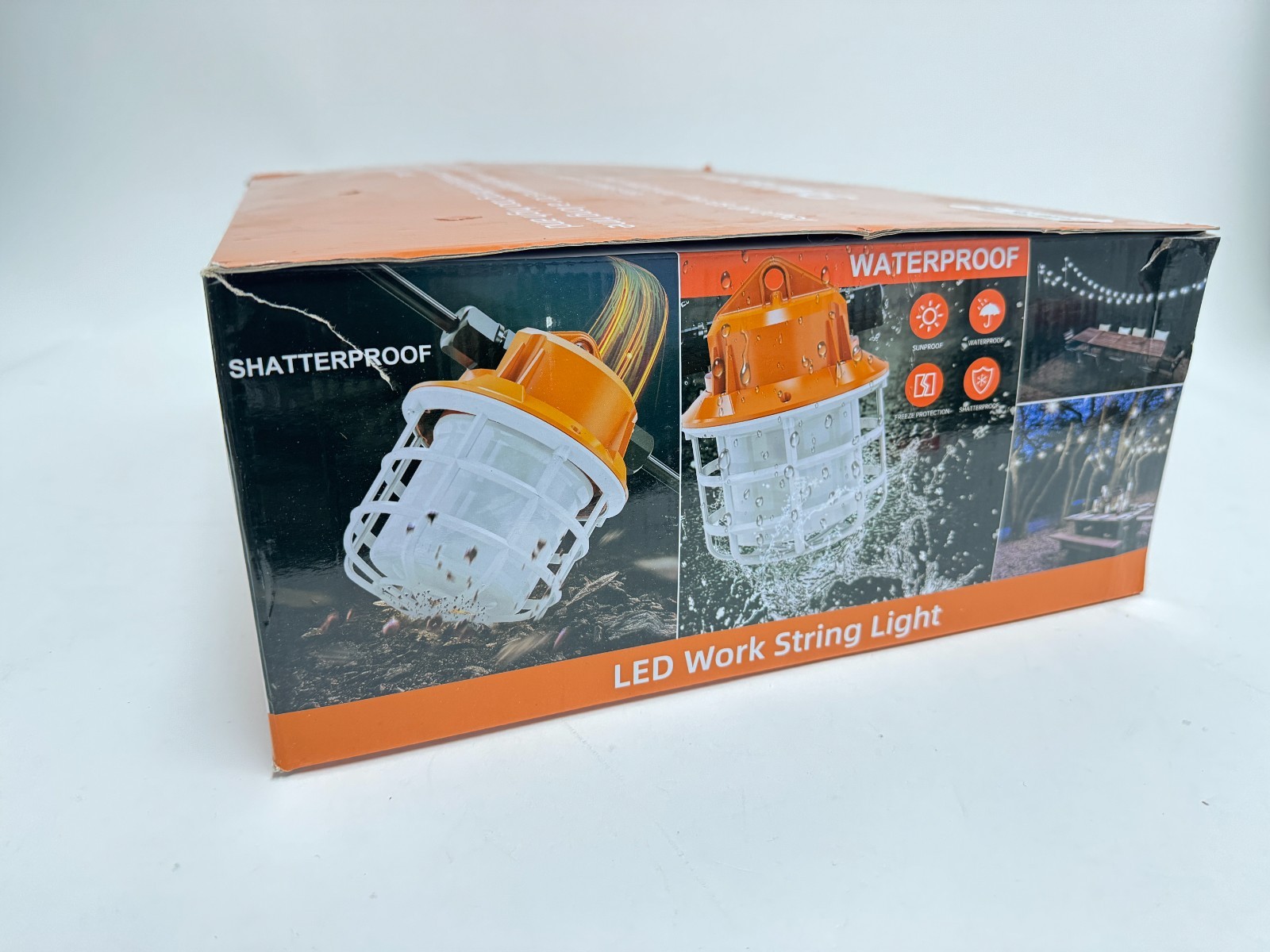 NS 1EG-NS-100FT LED Construction String Work Lights 150W 1500LM 110-277V 5000K
