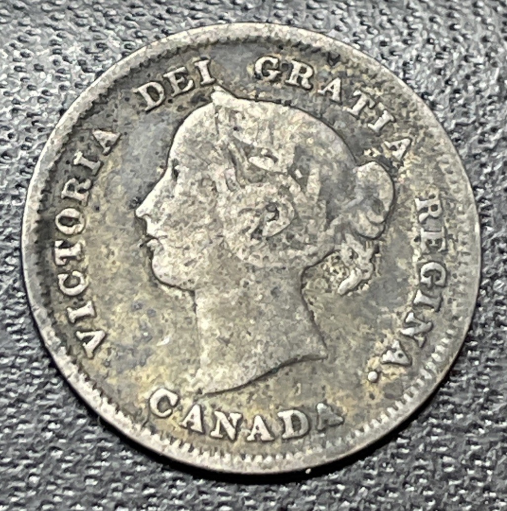 1889 Canada 5 Cents Silver! Key Date!