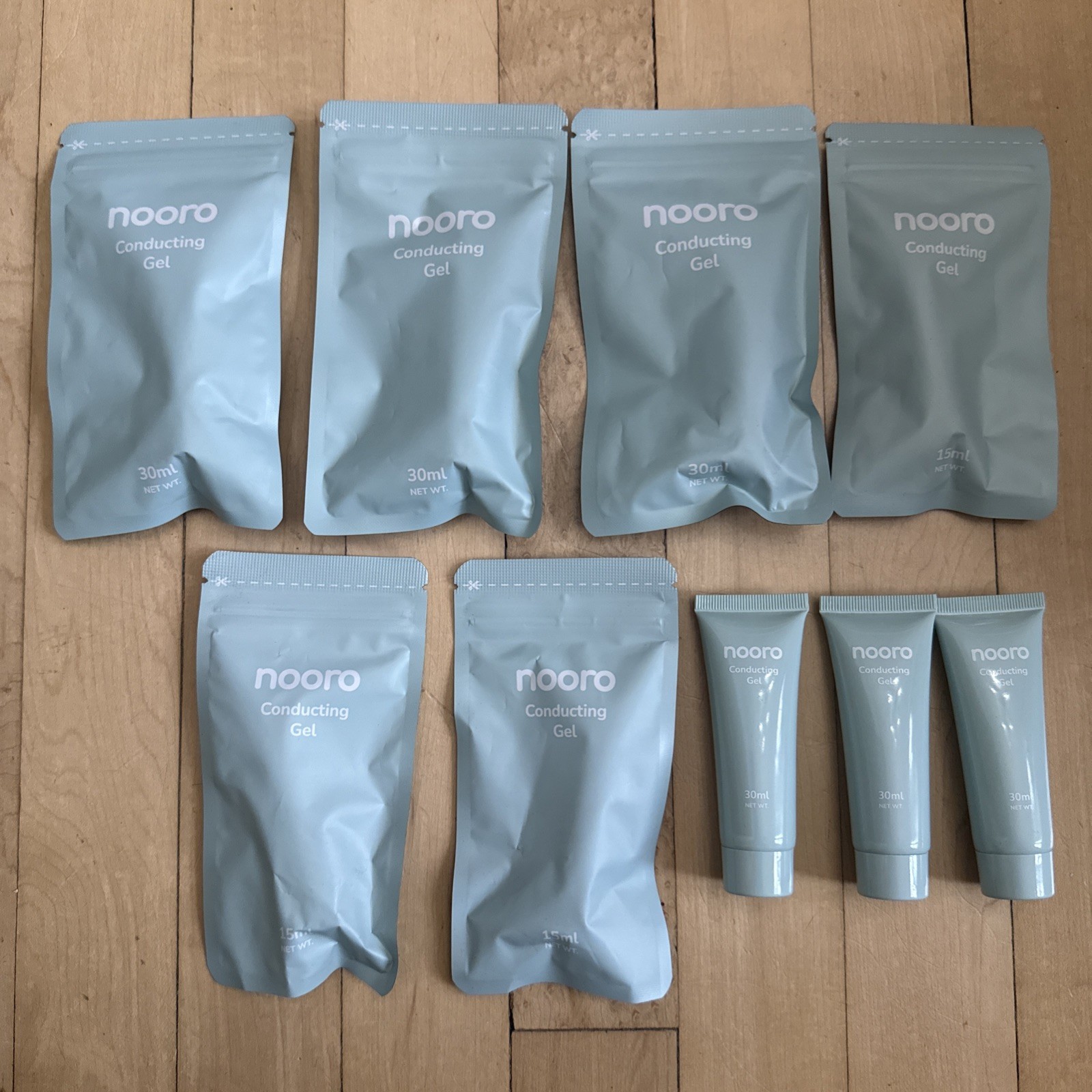 Lot of 9 Nooro Conducting Gel Massager Electrode Factory 30ml 15ml New Sealed
