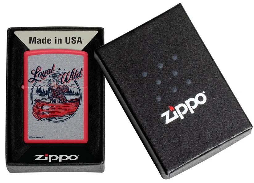 Zippo Buck Wear Outdoors Color Image Red Matte 46591