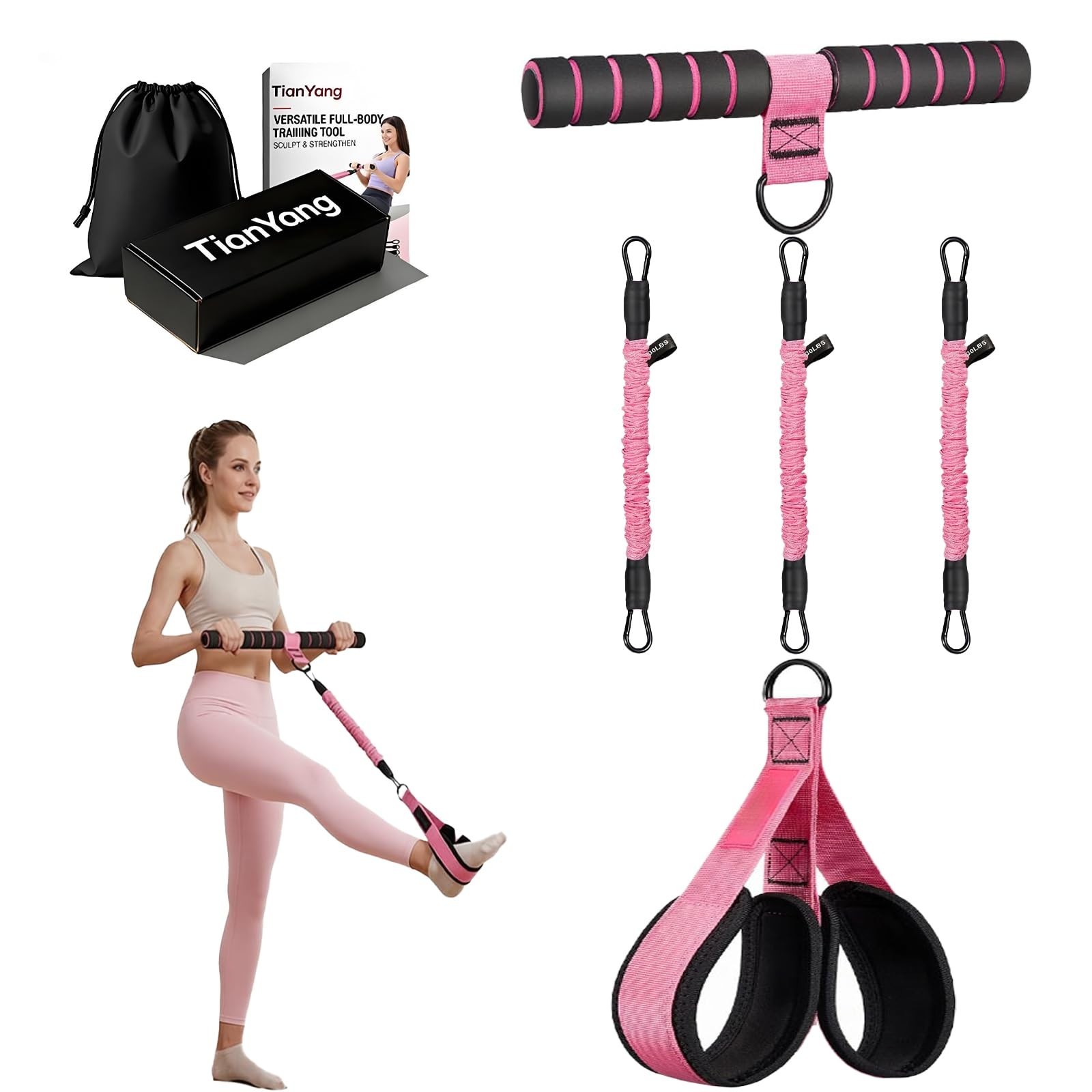 New Pedal Resistance Band with Handle, Sturdy Material, Multifunctional Adjus...