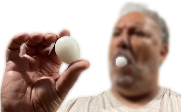 EGGS FROM MOUTH PRODUCTION Out of Magic Trick Appearing Solid Comedy Set Plastic