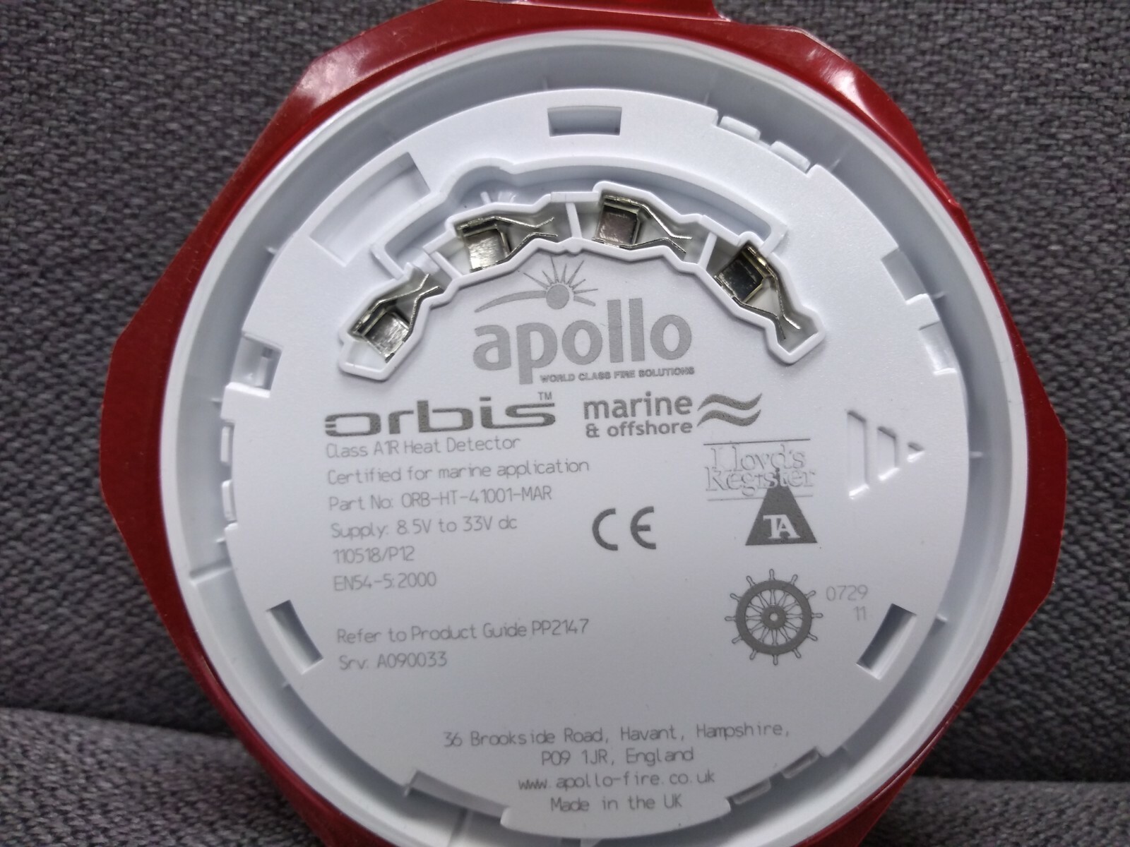Heat Detector Head, Fixed/ROR at 149 Deg, Marine Rated, Apollo #ORB-HT-41001-MAR