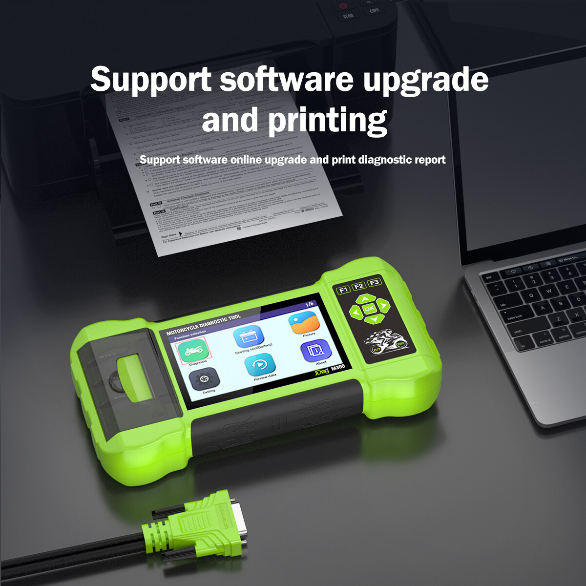 Jdiag M300 Motorcycle OBD2 Scanner Full System Fault Code Reader Diagnostic Tool