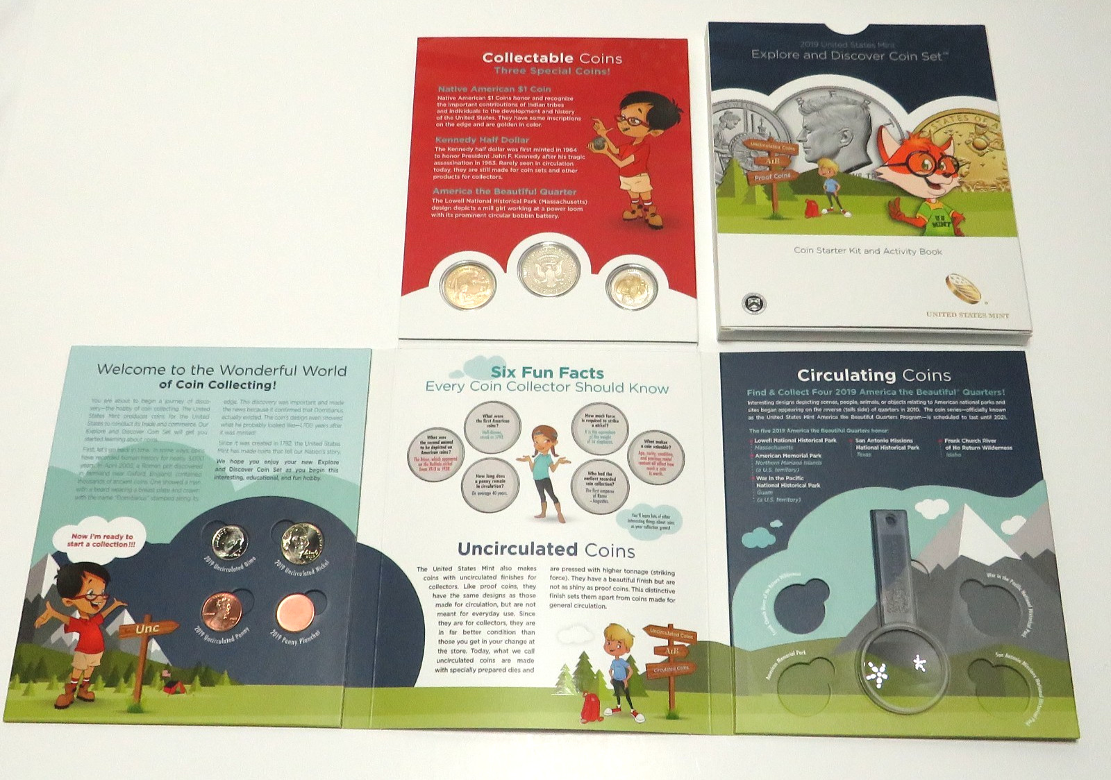 2019 UNITED STATES MINT EXPLORE AND DISCOVER COIN SET - WITHOUT ACTIVITY BOOK**