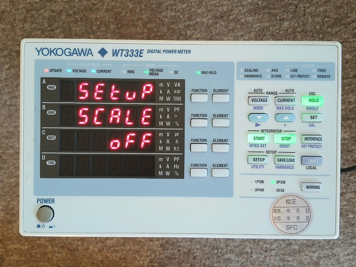 - Tested - YOKOGAWA WT333E Digital Power Meter