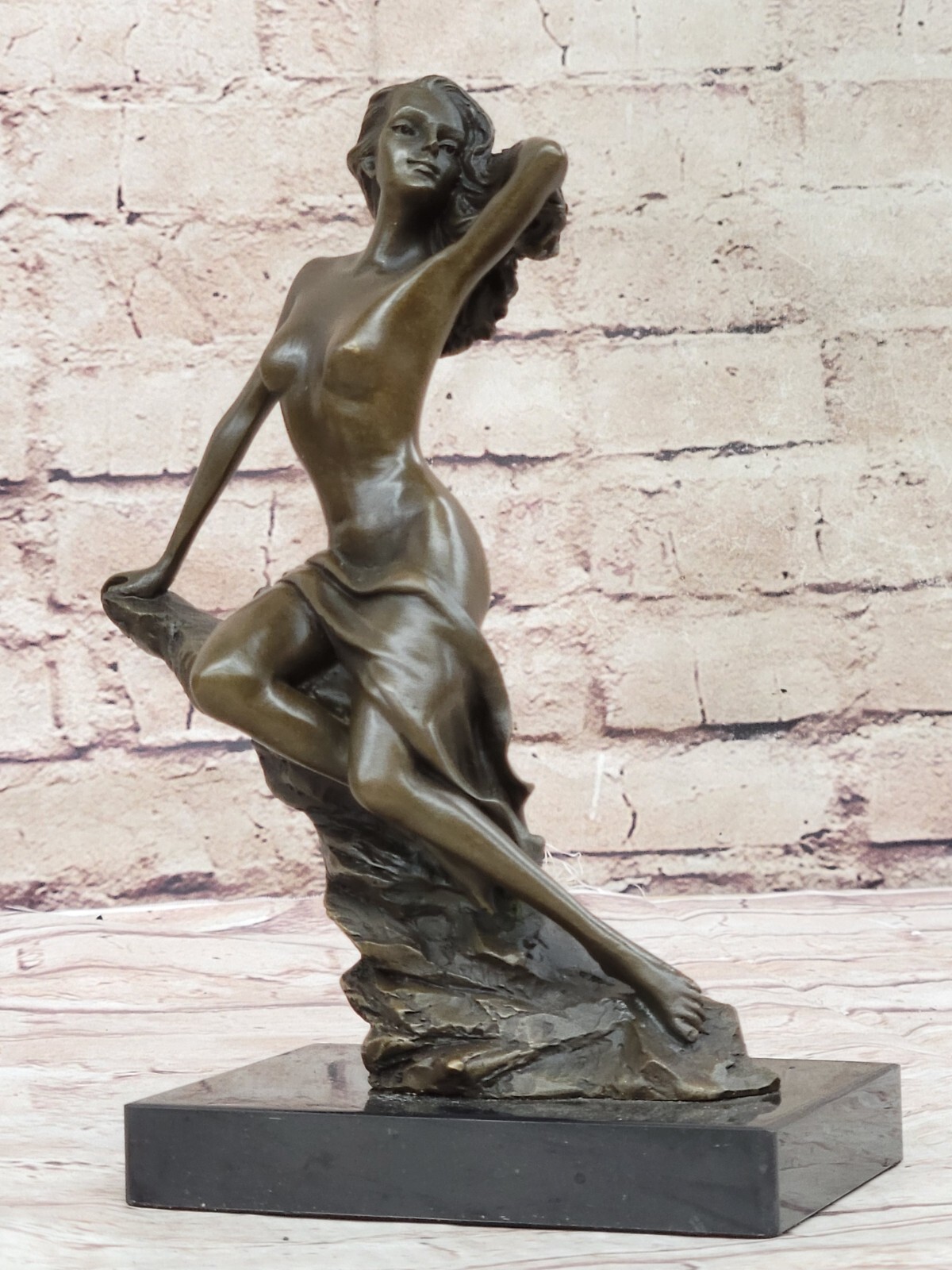 Hand Made Signed Artwork By Vitaleh Nude Girl Woman Bronze Statue Sale