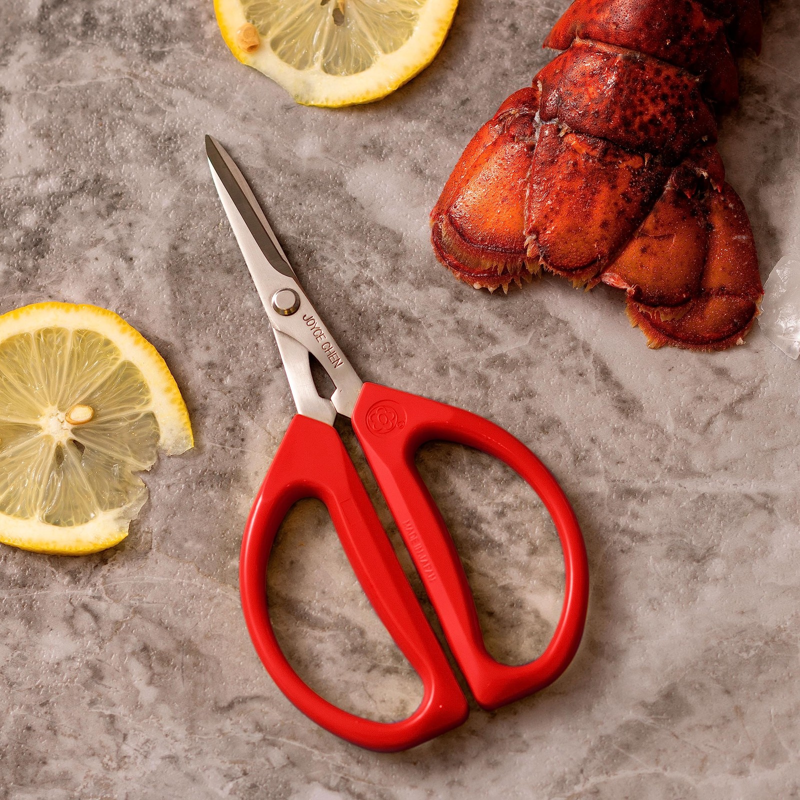 Kitchen Scissors All Purpose Comfortable Handles Red