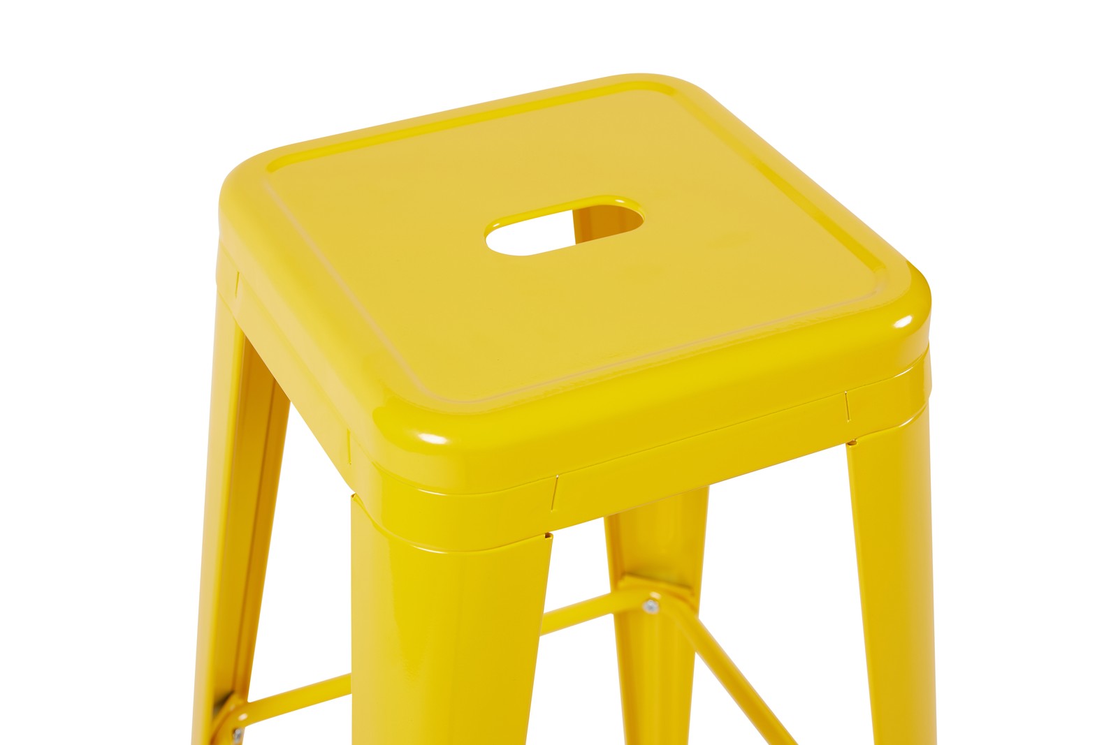 24 Inch Counter Height Stool, Backless Metal Bar Stools Set of 4, Non-Stackabl