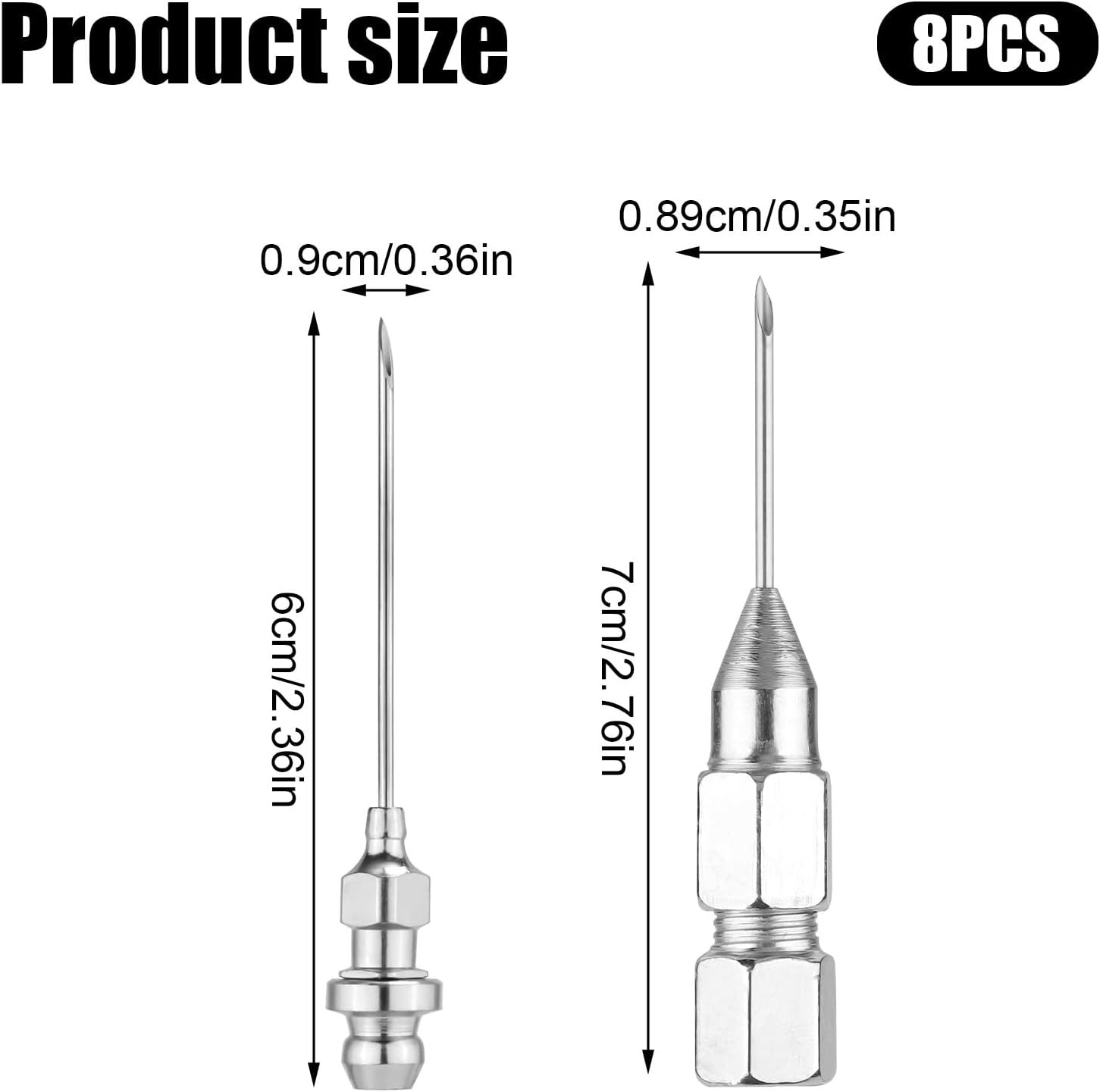 4pcs Grease Needles & 4pcs Needle Point Tip Grease Fitting Adapter Tools, Used i