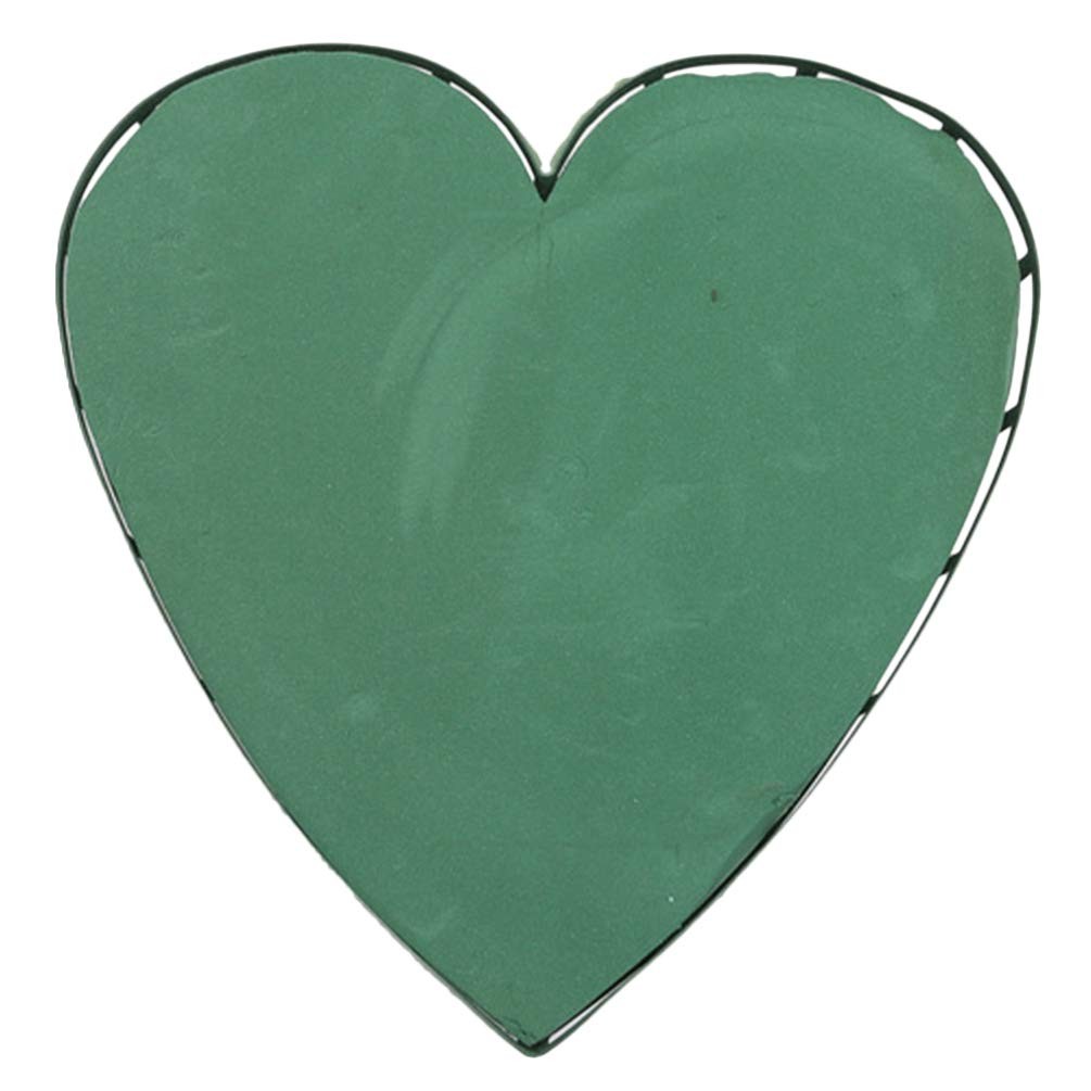 Heart Foam Flower Mud Floral Block With Suction Cup 15.75x14.96x1.18 Inch