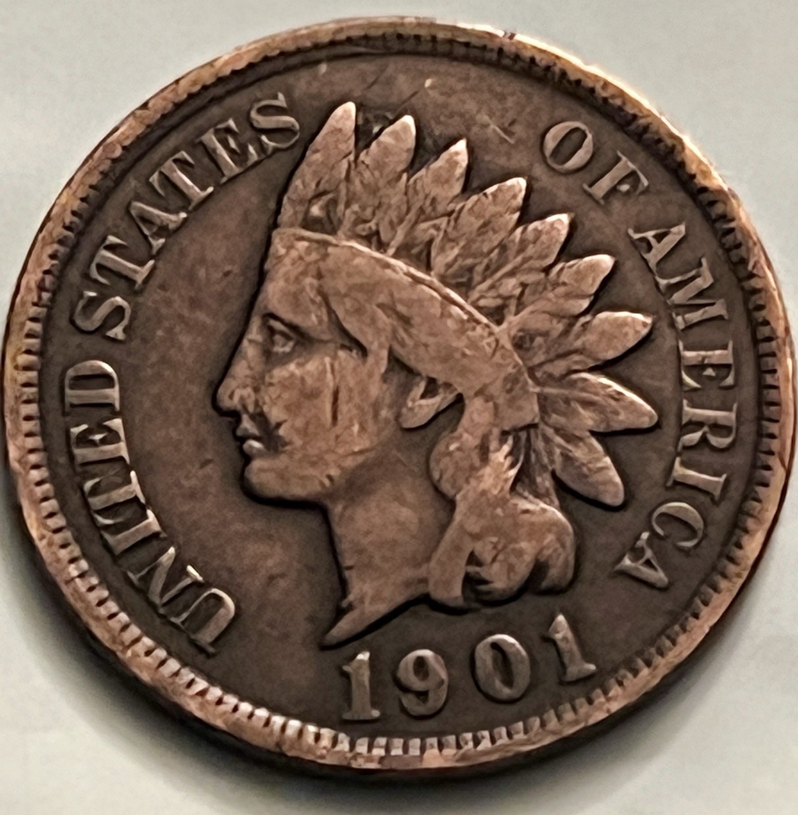 1901 Indian Head Cent Penny VG BN1174