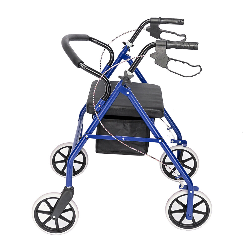 US Heavy Duty Elderly Extra Wide Bariatric Rollator Rolling Walker w/Padded Seat