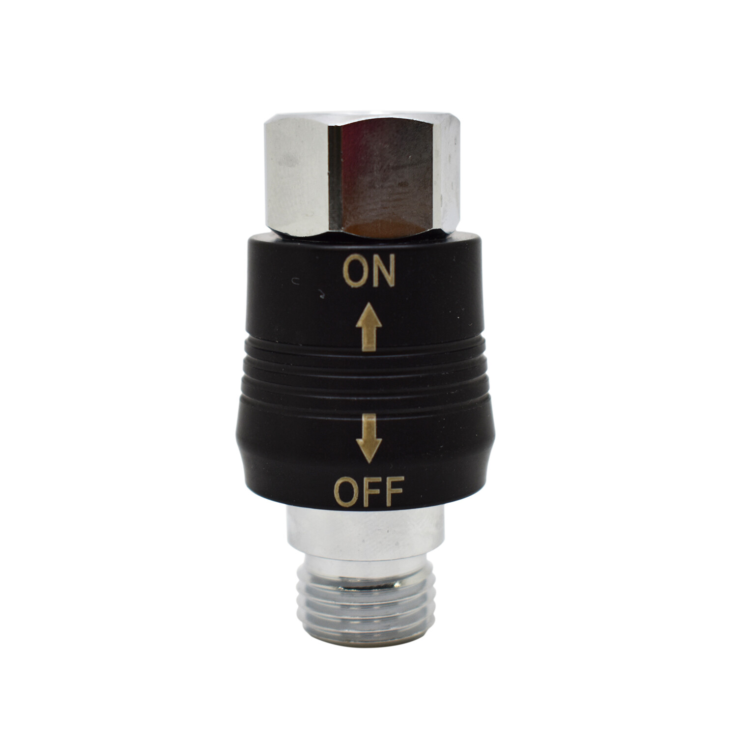 Scuba Choice Second Stage ON-OFF Valve, Female 9/16 - Male 9/16