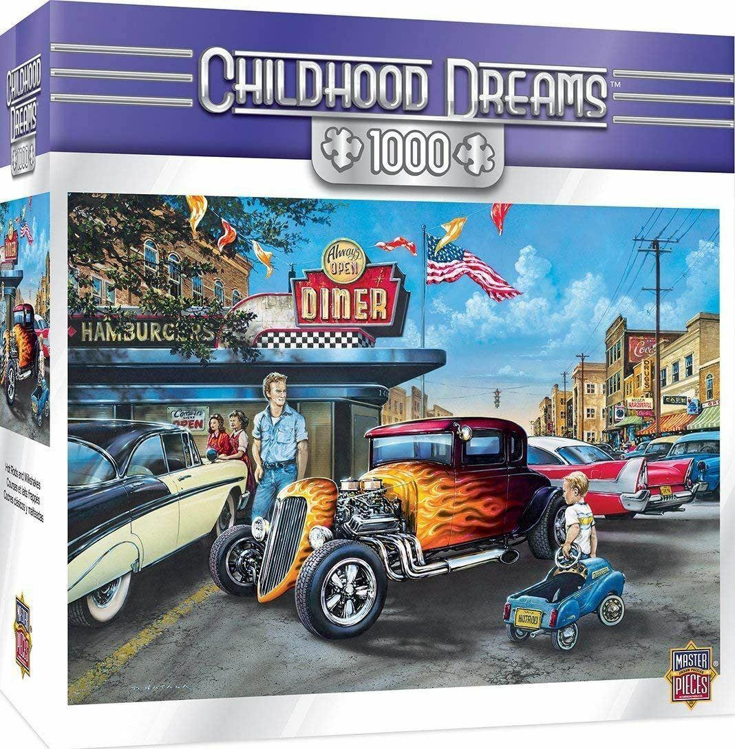 Puzzle - Hot Rods & Milkshakes - 1000 Piece * DISCONTINUED  Ships Free To USA!😎