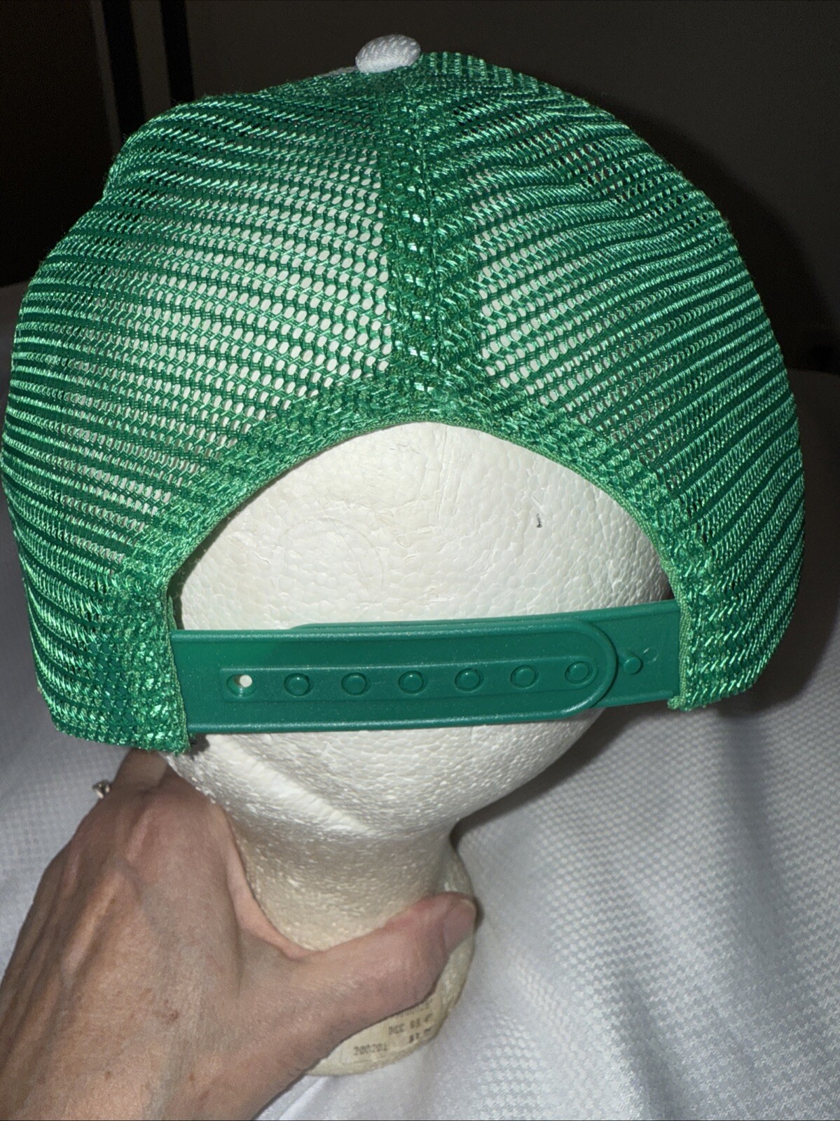 BEAN There Done That White Multicolor trucker Hat Cap Snapback green Mesh EUC