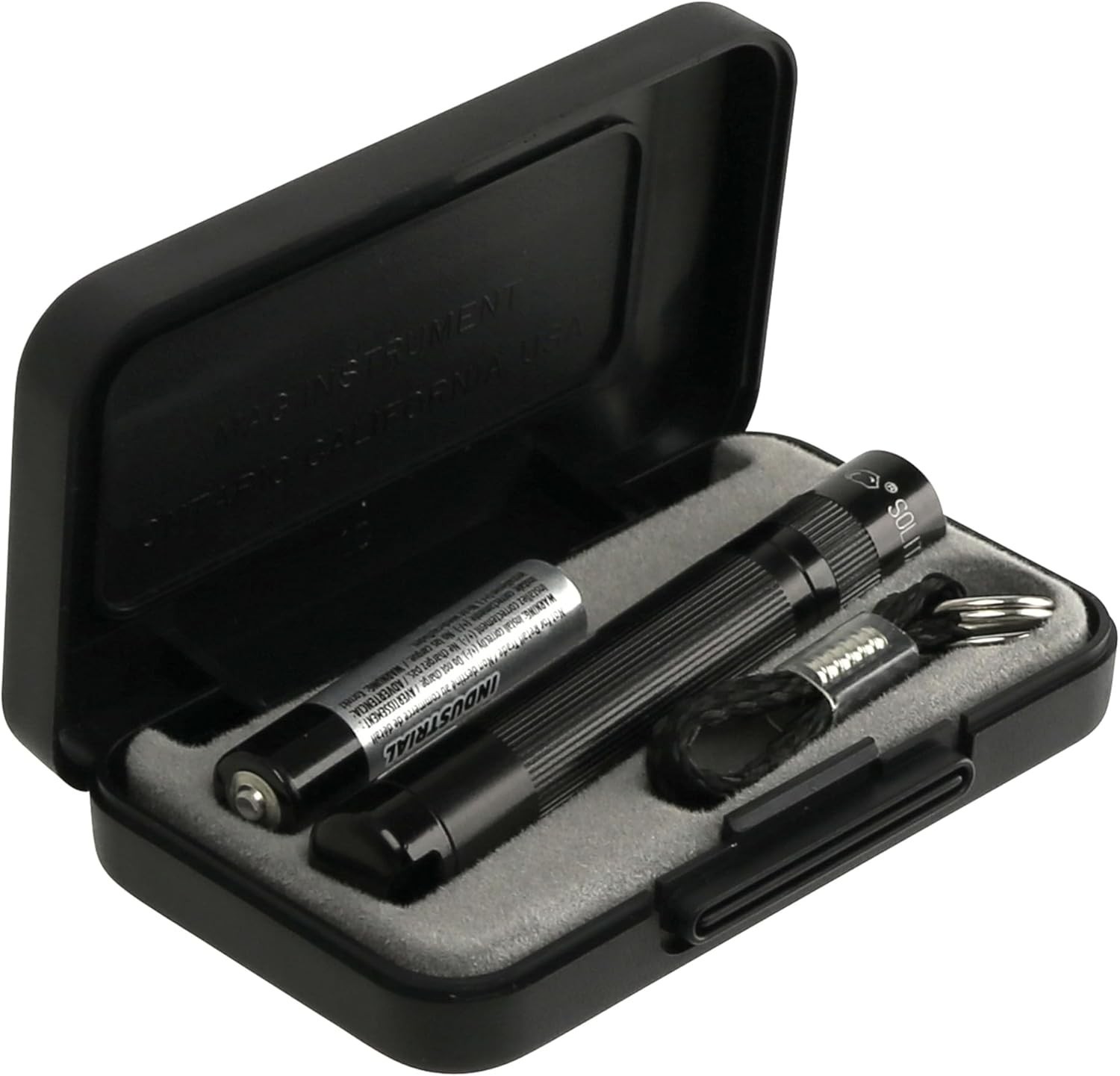 Mag-Lite Solitaire Flashlight | Compact box + Flashlight + Battery + Key Loop