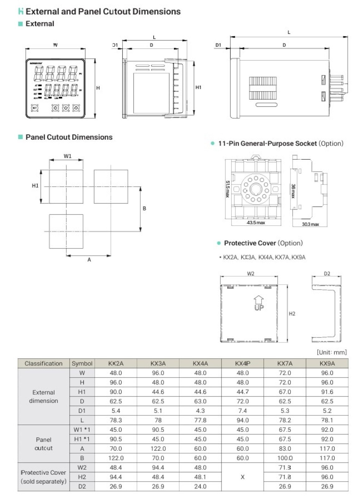 Hanyoung Nux KX9A-SENA Digital Temperature Controller 96X96 Voltage Pulse Output