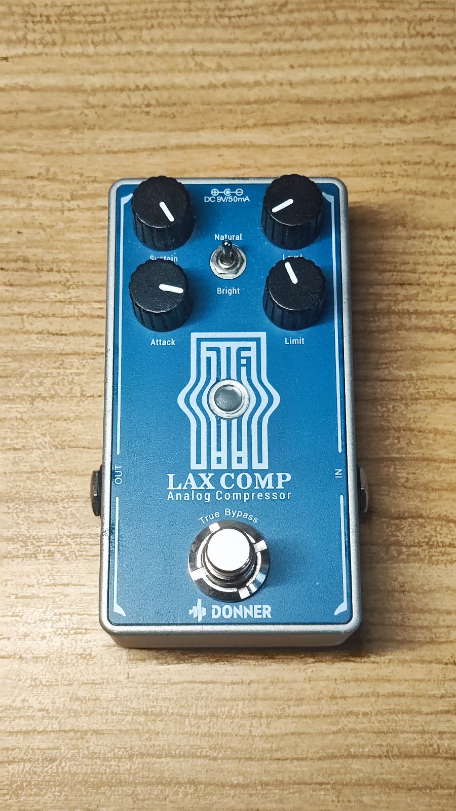 Donner Compressor Guitar Pedal, Lax Comp Pedal for Blue：Compressor