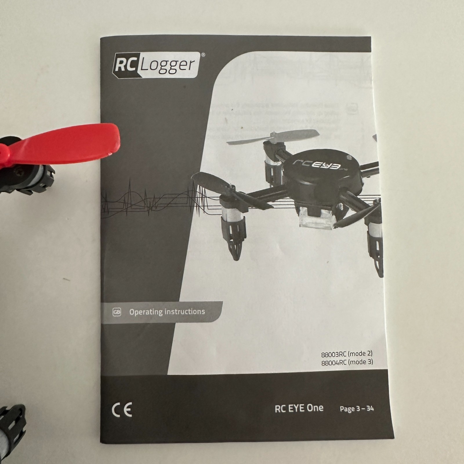 RC Logger Eye One 88004RC Mode 3 Quadcopter Drone Stabilizing with Box Light Use