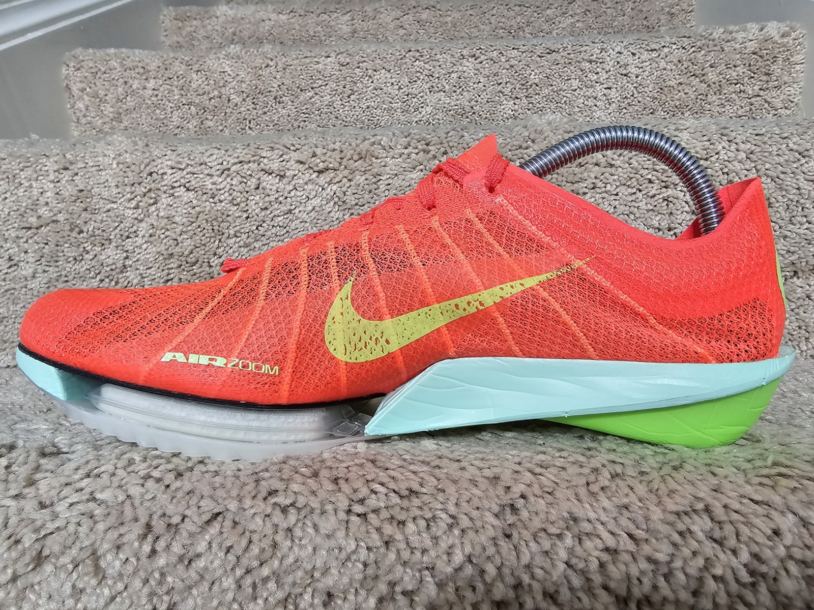 Nike Air Zoom Victory 2 Track Field Spikes Bright Crimson Lime FD8411-600 Sz 6
