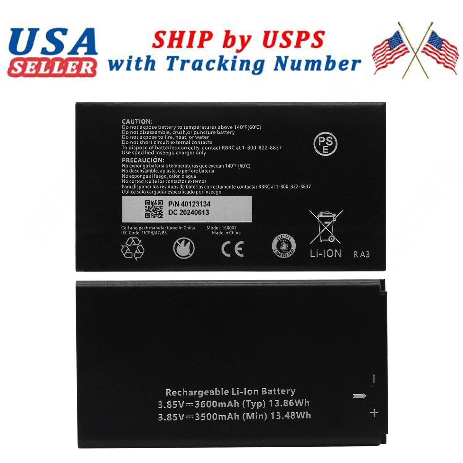 Battery 1600007 40123134 For INSEEGO 5G Mobile Hotspot MiFi M2000 M2100 M3000