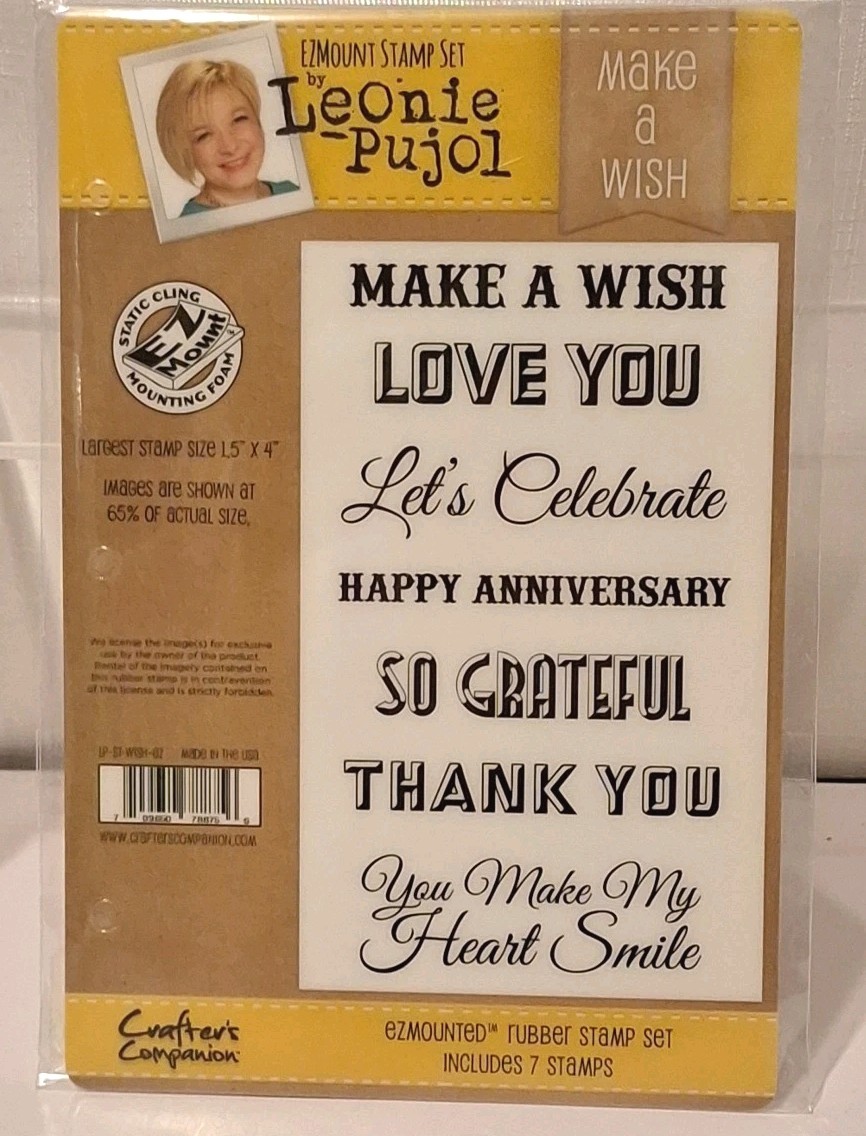 MAKE A WISH Crafter's Companion EZ Mounted Rubber Stamps - Leonie Pujol