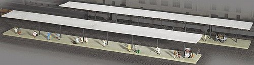 Walthers 933-3258 N Butterfly-Style Station Platform Shelter Cornerstone Kit