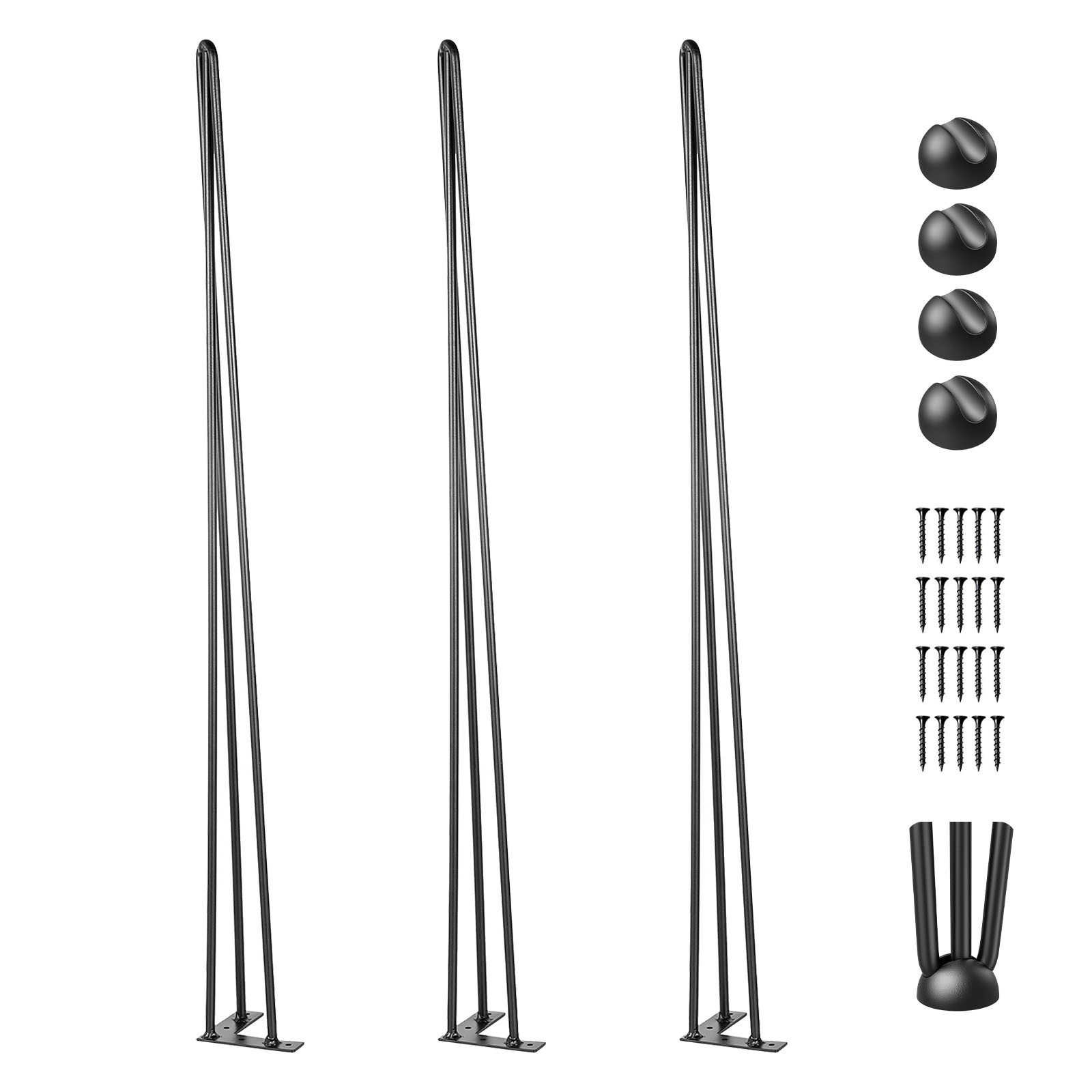 Uimoso 36 in Hairpin Table Legs Set of 4 DIY Desk Table Legs 3 Rods Heavy Duty