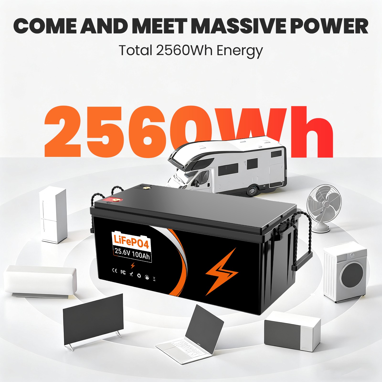 UPP 12V 100Ah 300Ah LiFePO4 Lithium Battery pack for RV Marine Solar Home Energy
