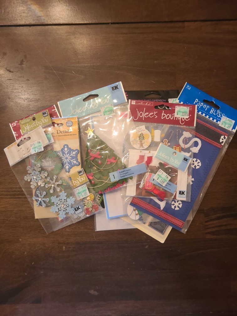 Scrapbook Embellishment Lot   Winter/Xmas New