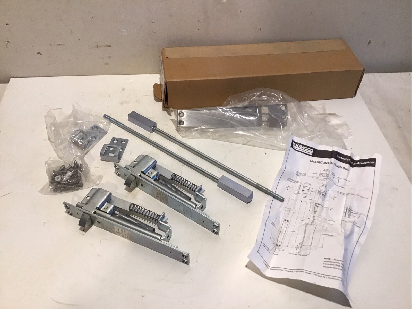 Rockwood ASSA ABLOY 1842 Fin: US32D / 630 Automatic Flush Bolt  Kit