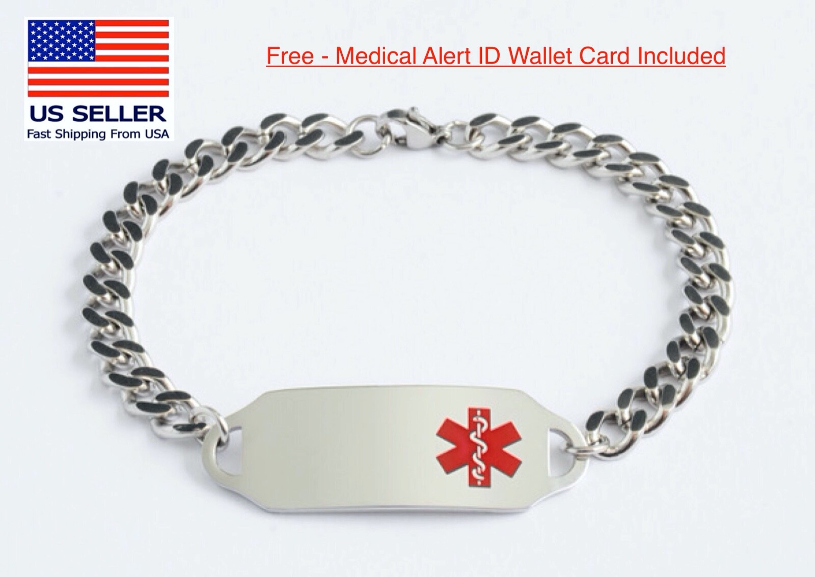 Medical Alert ID Bracelet -FREE ID Wallet Card,Engraving - Apixaban
