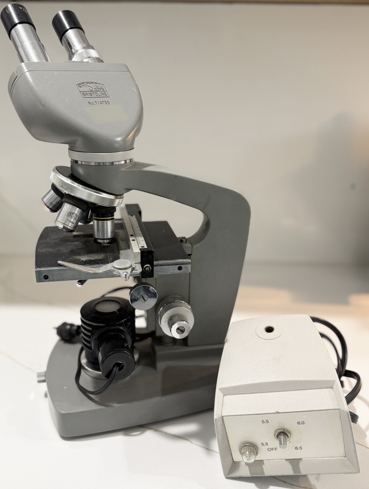 vintage bristoline bristol scope serial no.714730 microscope