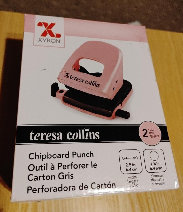 Teresa Collins Chipboard Punch 2 Hole - New In Box