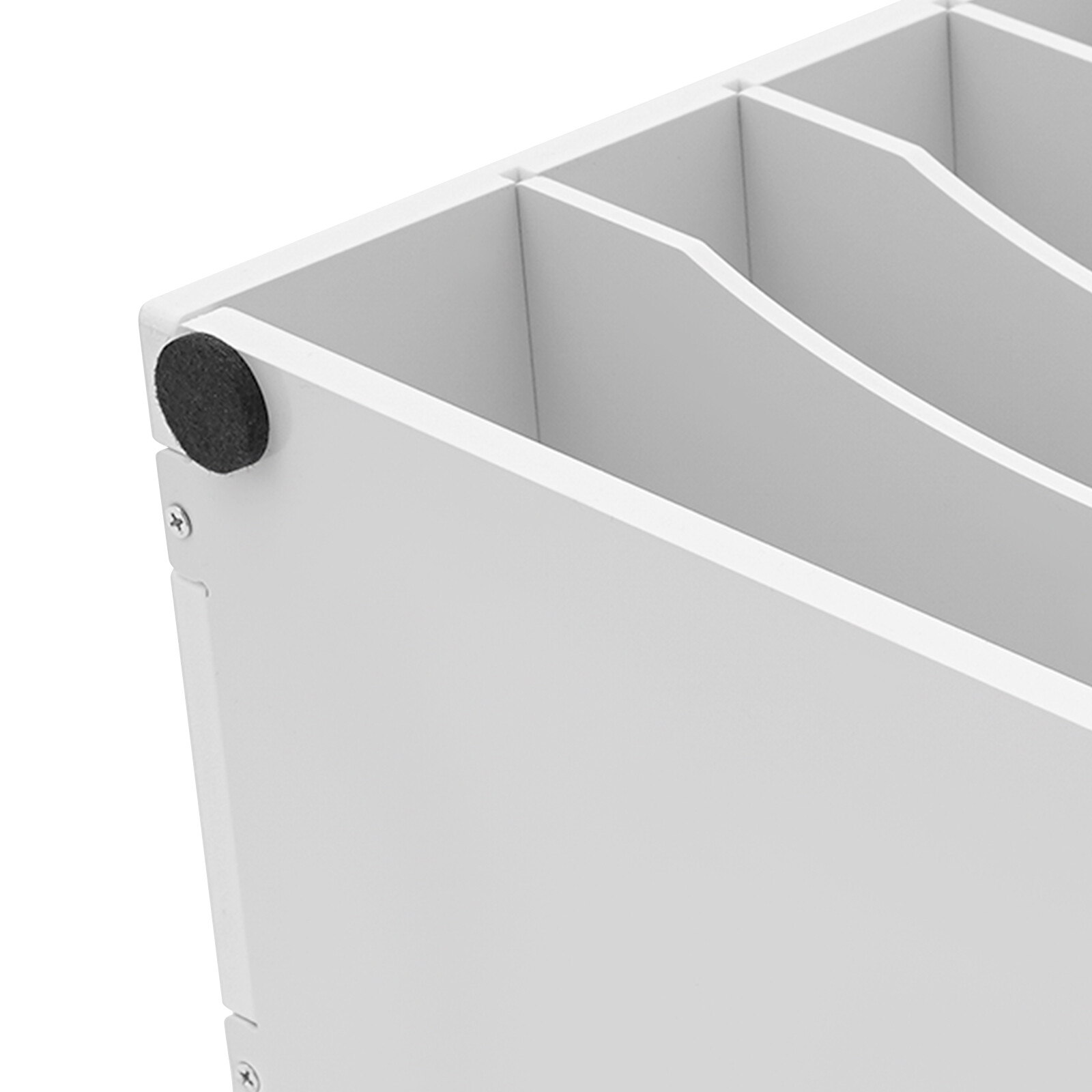 2 Pack 4 Tier Desktop File Holder White PVC Paper Organizer Rack