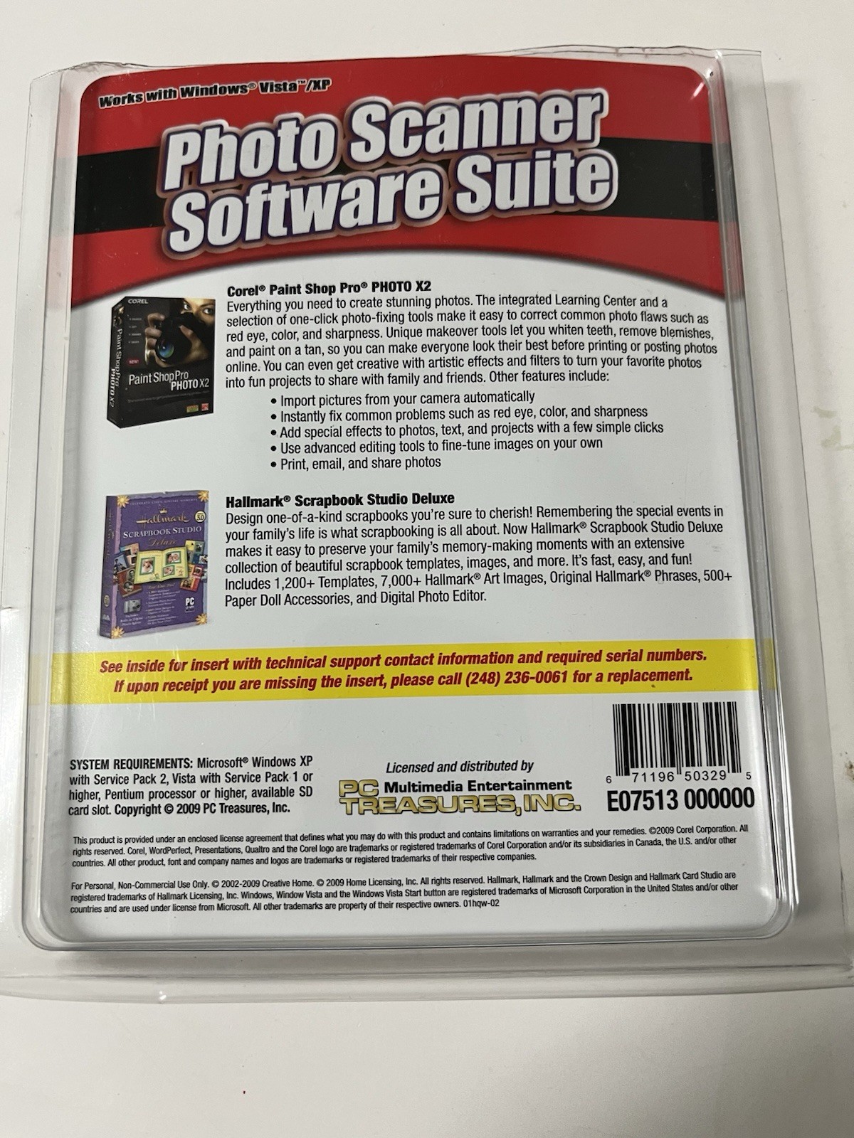 Photo Scanner Software Suite - Corel Paint Shop Pro & Hallmark Scrapbook Studios