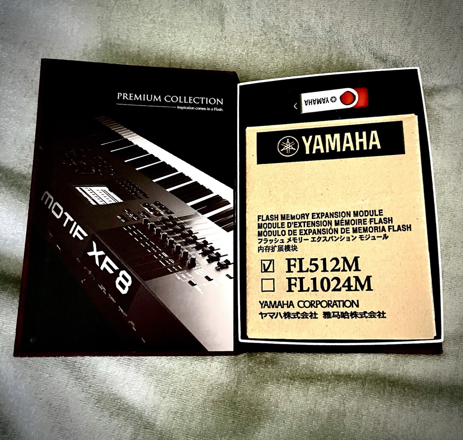 Rare YAMAHA MOTIF Premium Collection - FL512M Memory Board w/Software Bundle CIB