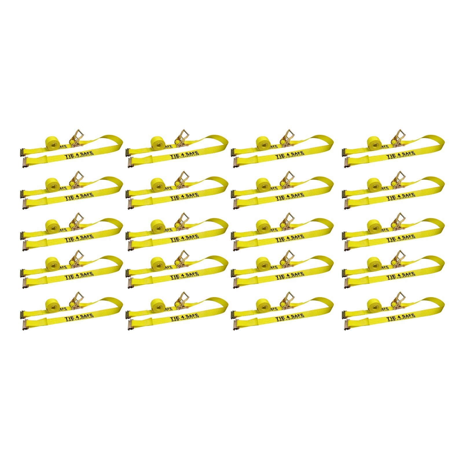 20 Pack 2" x 12' E-Track Ratchet Tie Down Strap Truck Trailer Enclosed Cargo Van