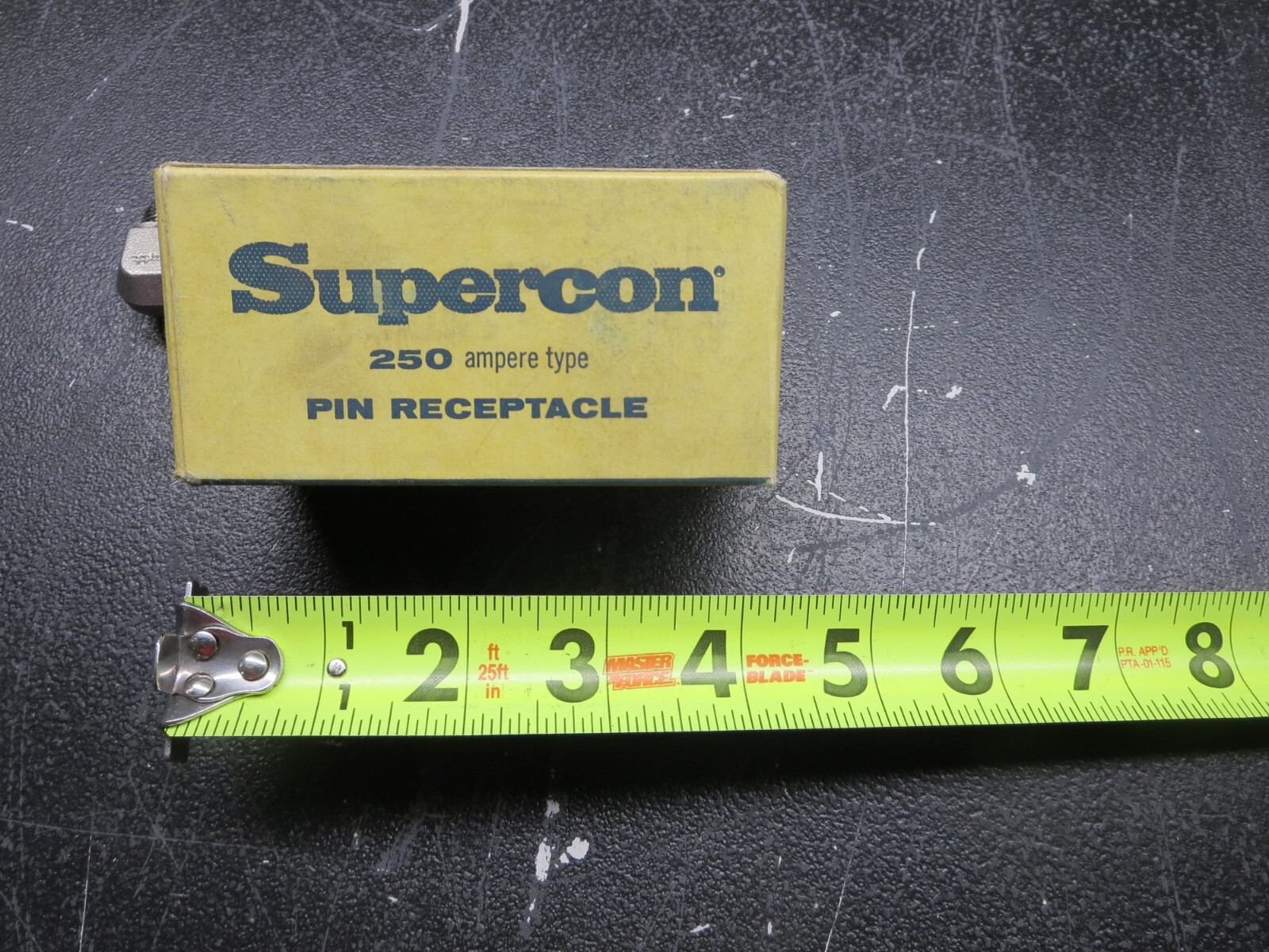 Superior Electric, RP250GB, Pin Receptacle, Black, Male, 250 A, 600 V, New (NOS)
