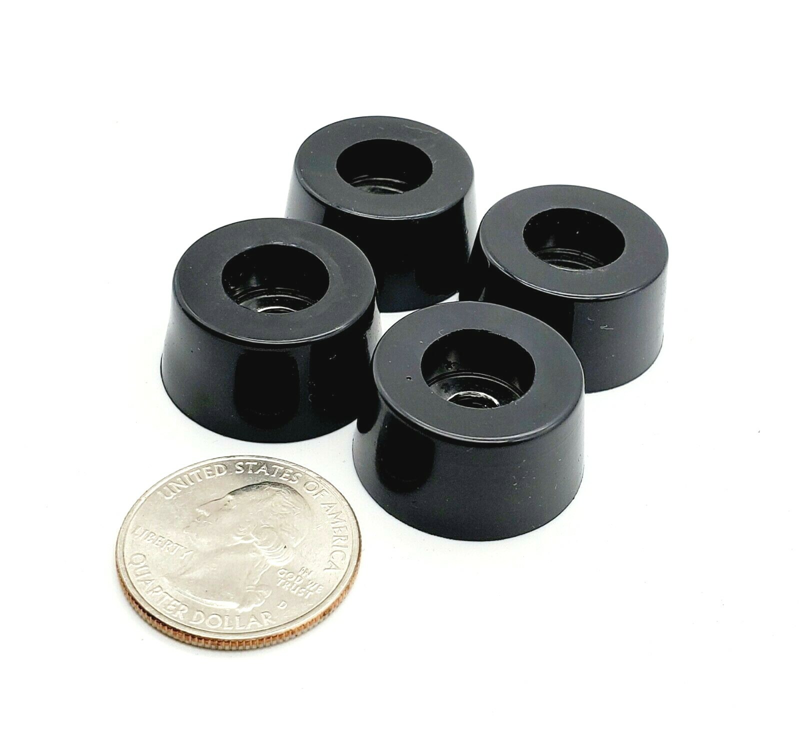Rubber Equipment Feet Bumper 1" wide Steel Washer 1/2" Tall Audio Speakers Amps
