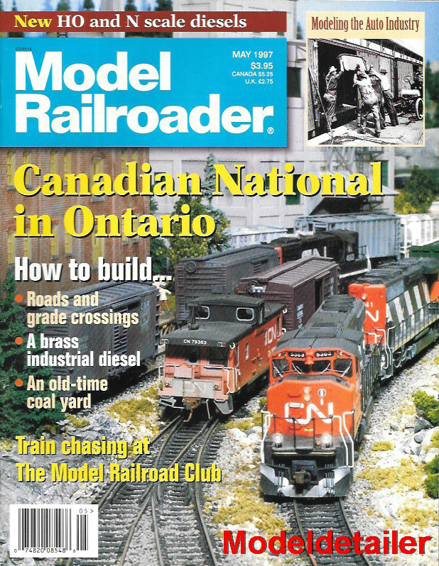 Model Railroader May 1997 CN Canadian National Ontario Coal Yard Auto Industry