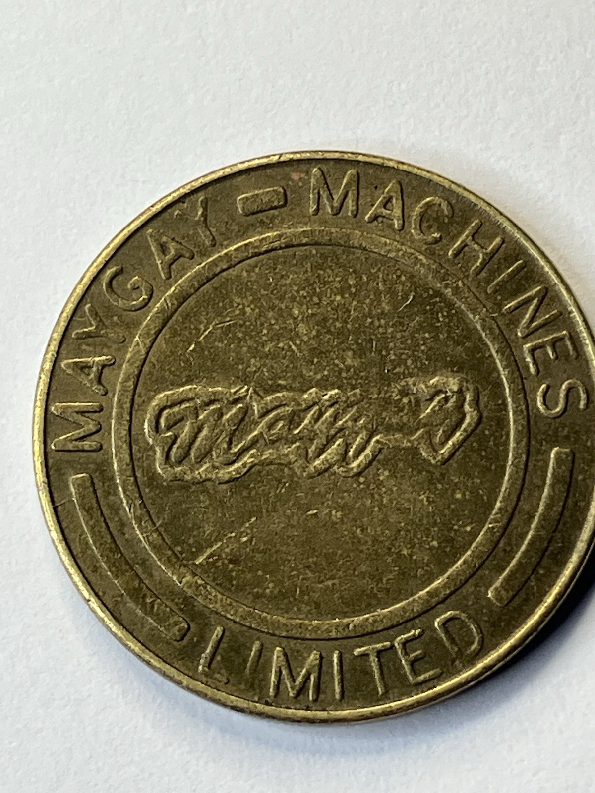 Maygay Machine Token Vintage Trade Token 20p Pence United Kingdom Brass #ua1