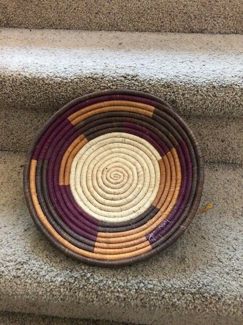 Round Hand Woven Basket of Unknown Origin