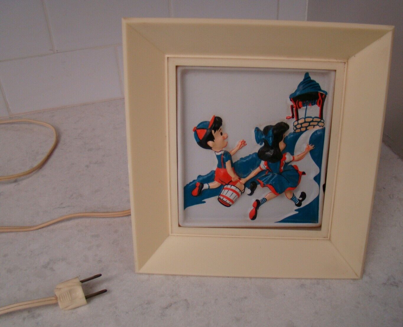 Vintage Vinson 1950s Underwriters Laboratories Jack & Jill Plastic Night Light
