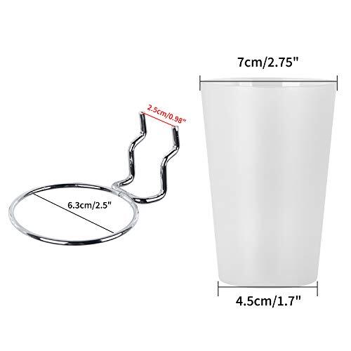 6 Sets Pegboard Hooks with Pegboard Cups, Ring Style Pegboard Bins Transparent