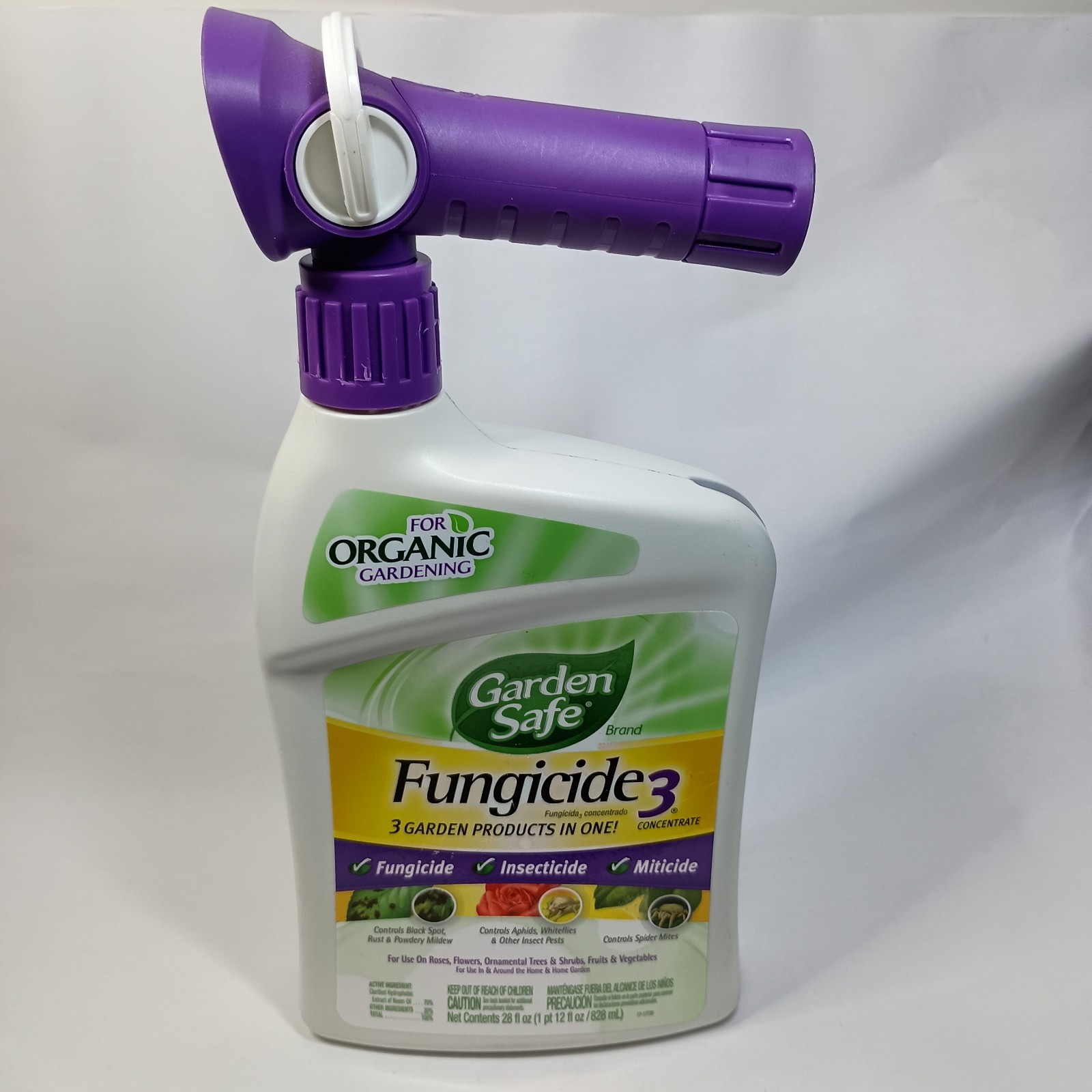 Garden Safe Organic Fungicide 3 Spray with Hose Attachment 28 fl oz