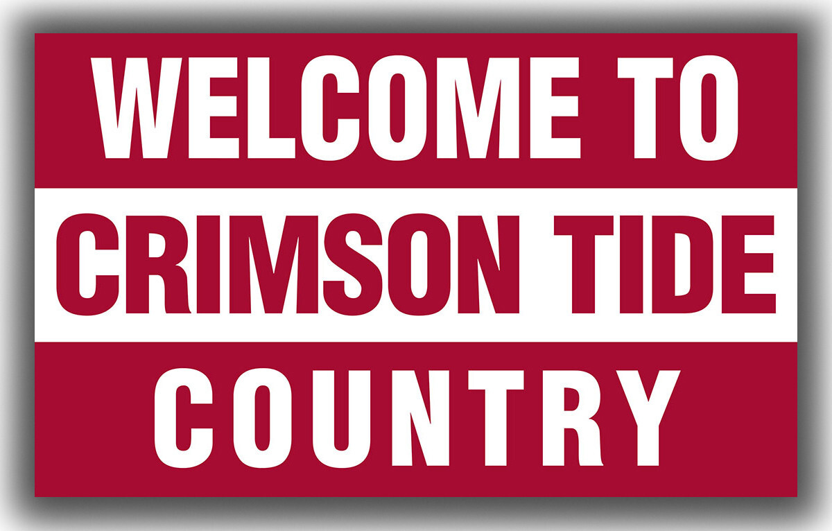 Alabama Football Team Memorable Flag 90x150cm3x5ft Crimson Tide Welcome Banner