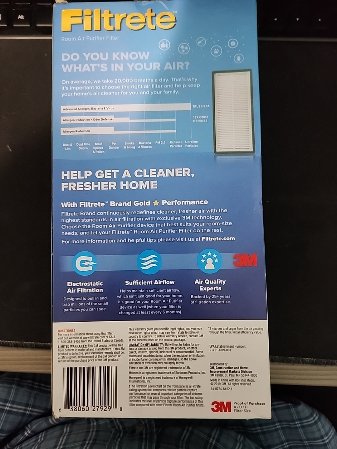 Filtrete A/D/H Allergen Reduction HEPA Air Purifier Replacement Filter, 2 Pack